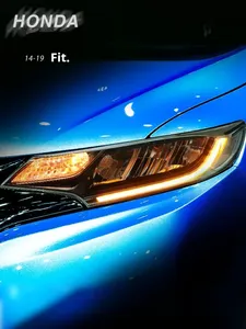 FT luci auto per fari a LED <span class=keywords><strong>Honda</strong></span> Fit GK5 2014-2019 <span class=keywords><strong>Jazz</strong></span> LED Projetor luce di marcia diurna accessori automobilistici - Product Image 3