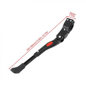 Béquille latérale pour vélo de montagne en alliage d'aluminium, longueur réglable de 32 à 40 cm, ajustement universel, noir et blanc - Product Image 2