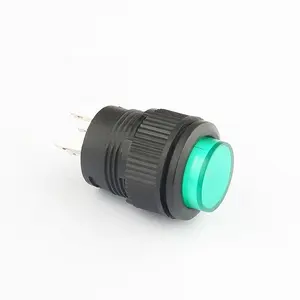 FD16 12v switch push button 4 pin push button switch 16mm momentary led push button switch