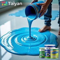 Revêtement de sol liquide époxy imperméable de haute qualité avec sable coloré pour surfaces en granit