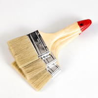Manche en bois de vernis à queue rouge fabricant de pinceaux de peinture à cheveux mélangés pour une utilisation facile