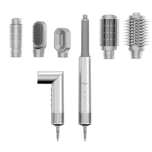 Cepillo Estilizador de Cabello Iónico 7 en 1 <span class=keywords><strong>SMET</strong></span> con Motor sin Escobillas (110,000 RPM), Secador de Pelo de 3 Velocidades y 900W, Alisador, Rizador, Todo en Uno para Uso Doméstico - Product Image 1