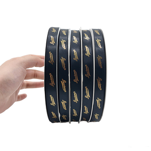 Nastro Decorativo in Poliestere Personalizzato all'Ingrosso con Logo in Lamina d'Oro, Nastro Sottile Stampato, Nastro Ondulato - Product Image 4