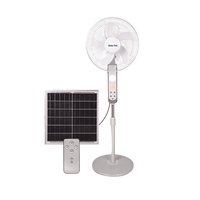 Ventilador de Carga Solar FS-228 de 16 Pulgadas con Luz, Ventilador de Pie Vertical de Larga Duración para Uso en Interiores y Exteriores en Caso de Emergencia