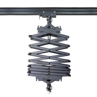 Système de rail d'éclairage de plafond en alliage d'aluminium JIXIO, kit de suspension de lumière aérienne réglable à pantographe, haute capacité de charge