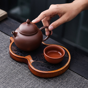 Walnut Wood <b>Tea</b> <b>Tray</b> Irregular Shape Heat Resistant Dry Brewing Stand For Kung Fu <b>Tea</b> Set Storage - Product Image 3