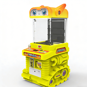 آلة ألعاب تعمل بالعملات المعدنية لسحب الهدايا، نموذج معدني وبلاستيكي، لعبة رافعة بحبل قابل للقطع، آلة بيع هدايا كبيرة لسحب الدمى، باللون الوردي - Product Image 4