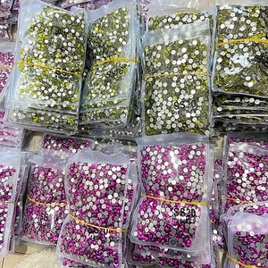 Fábrica AB Color no Hot Fix Glass Rhinestone 12 cortes Round Sliver Back Crystal <span class=keywords><strong>para</strong></span> Nail Art DIY - Product Image 1