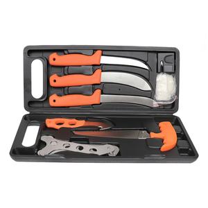 مجموعة سكاكين محمولة 8 قطع للصيد والذبح وصيد الأسماك مع خطاف تفريغ، وفتاحة قفص صدري، سكاكين نزع العظم، ومنشار، وشحاذ سكاكين صيد - Product Image 6