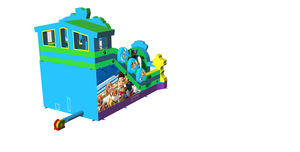 Château gonflable Paw Patrols avec toboggan, qualité commerciale, PVC, protection UV, combo château-toboggan pour enfants et adultes - Product Image 4