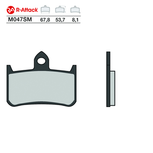 ผ้าเบรกมอเตอร์ไซค์ R-Attack M047SM ด้านหน้า ผลิตจากทองแดงเผาผง ได้รับการรับรองมาตรฐาน R90 - Product Image 1
