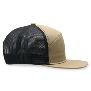 Mũ lưỡi trai thêu tùy chỉnh 7 tấm, logo gấu thời trang, hai màu, vành phẳng, lưới, khóa snapback - Product Image 3