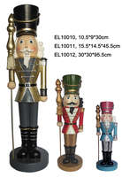 Collection de casse-noisettes empilables en résine traditionnelle, statuettes festives de Noël pour décoration intérieure