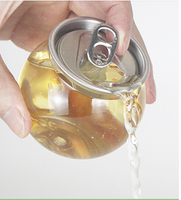 Bouteille transparente en PET avec logo personnalisé, format canette, pour boissons, pot en plastique de qualité alimentaire, couvercle facile à ouvrir, 210 ml, pour jus