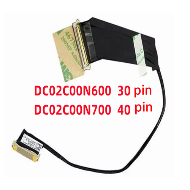 LCD LVDS Ribbon Cable for X1 Carbon 9TH 2021 4K Screen Cable 40pin DC02C00N700 30pin DC02C00N600