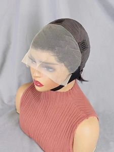 LetsFly 2023 NOUVEAU 13x4 Lace <span class=keywords><strong>Pixie</strong></span> Cut Perruque Loose Human Hair Short Cut Perruque Noir Summer Hairstyle pour les femmes noires - Product Image 5