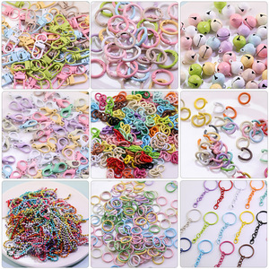 Perler Beads Accessories <b>Spring</b> Rings Chain Connectors For Necklace Bracelet Making DIY Jewelry Set Metal Components Round Shape - Product Image 5