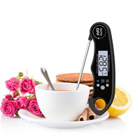 BBQ Tools Digital Meat Thermometer Household Thermometer IP67 Waterproof BBQ Thermometer with Bright Backlight & Calibration