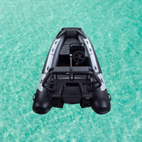 Bateau gonflable pas cher en forme de V, avec coque en aluminium et flotteurs rigides