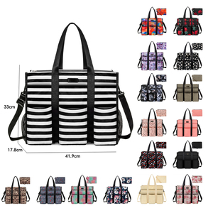 Bolsos de Mano de Calidad para Mujer al por Mayor de China, Bolsos Tote Unisex de Lona para Trabajo, Enfermería y Enseñanza, con 12/24 Bolsillos, Cierre, Logotipo Personalizado Impreso, 3L - Product Image 1