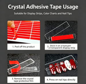 Bande <span class=keywords><strong>adhésive</strong></span> double face personnalisée pour nail art, sans trace, transparente, sans cisaillement, adhésif nano ultra-résistant - Product Image 5