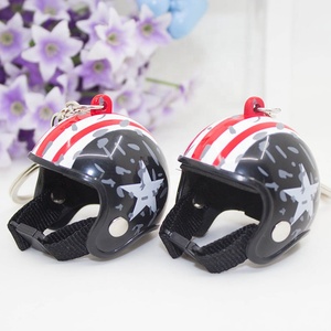 Creative Mini 3D <strong>Safety</strong> Helmet Key <strong>Chain</strong> Customized Plastic Motorcycle Helmet Keychain for Promotion - Product Image 3
