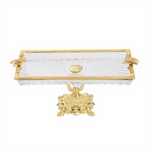 <span class=keywords><strong>Assiette</strong></span> à fruits rétro de luxe en <span class=keywords><strong>verre</strong></span> sur pied avec base, pour fruits secs, gâteaux, desserts et collations, usage domestique - Product Image 6