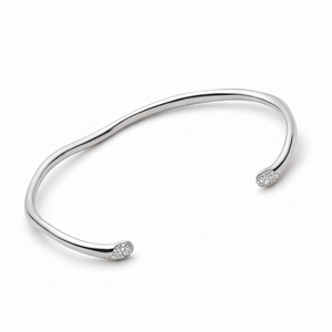 Collier ras du cou torsadé ouvert en laiton doré avec zircon, étanche, hypoallergénique, bijou de mode minimaliste, cadeau personnalisé - Product Image 2