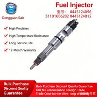 Inyector de Combustible Common Rail 100% Nuevo 0445124056 51101006202 0445124012 para Cummins QSB4.5 QSB6.7 Komatsu SAA6d107