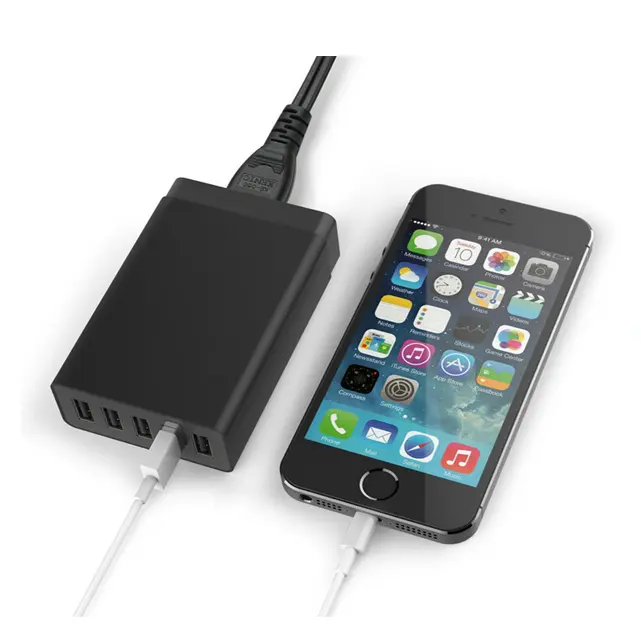 Оптовая продажа, адаптер Anker для быстрой зарядки сотового телефона с 5 портами и USB 30 Вт 40 Вт, универсальное настольное USB-зарядное устройство для смартфона с 5 usb-портами 30 Вт