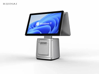 Sistemas POS Todo en Uno con Windows 7/10, Pantalla Táctil, Pantalla Dual de 15.6 Pulgadas, con Cámara, Impresora, Wi-Fi 6