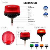 Luz Estroboscópica LED de Alta Potencia Roja/Azul/Ámbar de 12V para Ambulancias y Vehículos, con Destello Brillante