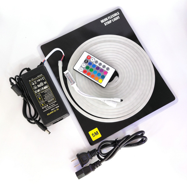 LED Strip 12V SMD 5050 6 *12mm 60LEDs/m Led Strip Rope Flex Soft 5M Tape LED Neon Light RGB Colours Holiday Lighting