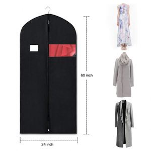 Custom Garment Bag with logo Printing Non Woven Dust Bag for Handbags <b>Portable</b> Suit Cover Foldable Suit Garment Bag Custom logo - Product Image 3