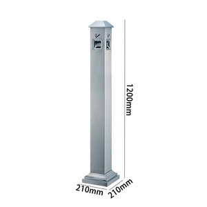Hall d'hôtel commercial 201 acier inoxydable cendrier moulu cendrier debout cendrier poubelle pour fumeurs fournitures de <span class=keywords><strong>Restaurant</strong></span> - Product Image 3