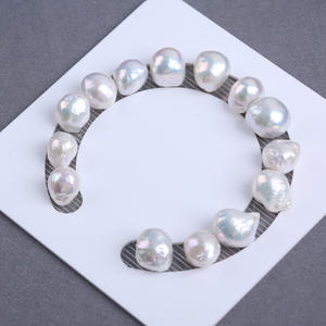 Perlas de Agua Dulce Naturales de 11-13 mm, Forma de Botón, Material para Pulseras Semi-Acabadas, Perlas de Agua Dulce Naturales - Product Image 3