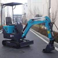 Briggs & Stratton Engine Mini Excavator 1.0 Tonnes Hydraulique Petite Bagger pour Hôtel Jardin Ferme Micro Digger Crawler Bucket