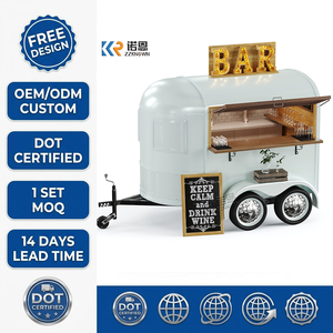 Remorque alimentaire vintage pour boissons, chariot de bar mobile, remorque personnalisée pour café et jus avec système d'<span class=keywords><strong>eau</strong></span> et plan de travail pour événements - Product Image 4