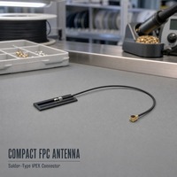 Antena WiFi FPC 2.4G 5G 2dBi Vertikal Internal Flex PCB Konektor Solder IPEX1/IPEX4 untuk Modul Pintar Router IoT