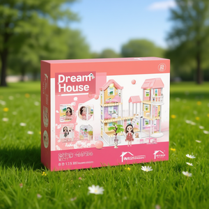 Hi.Caita Dream House 1:18 Scale DIY Villa Park Model Building Kit For Kids Age 4-6Y - Product Image 2