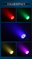 Projecteur LED plat et fin 18x18W RGBWA UV 6-en-1 étanche pour DJ de mariage, discothèque, scène, DMX512 IP65, Wash LED Uplights