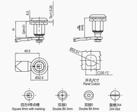 Loquet de compression en acier inoxydable Yeeka 1438 SUS 316 pour armoires électriques et équipements mécaniques