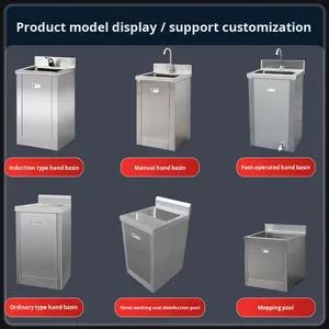 स्टेनलेस स्टील रासायनिक प्रतिरोध प्रयोगशाला सिंक लैब साफ करने के लिए आसान साफ बेंच के साथ खड़ा है - Product Image 3