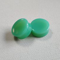 Jauge de piercing unisexe classique en opalite vert menthe, double évasée, type selle, 3-25mm, bijou corporel, cadeau pour fête