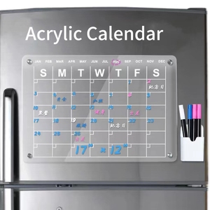Planificador, Tablero de Horarios, Calendario de Borrado en Seco, Pizarra Blanca, Tablero de Calendario Magnético Acrílico para Refrigerador - Product Image 1