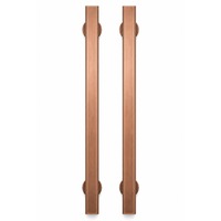 Poignée de porte en laiton massif à double rainure, quincaillerie longue en cuivre pour portes en verre, bois, hôtels, villas, portes commerciales - Vente en gros