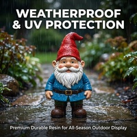 Statue de gnome de jardin en résine peinte à la main, imperméable, ornement extérieur pour pelouse, décoration de jardin, figurines OEM/ODM, nain