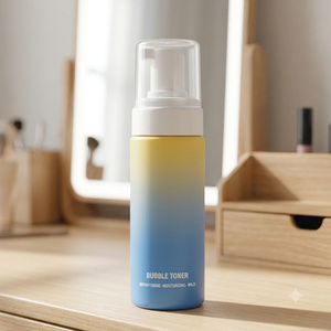Tonique moussant pour le visage, tonique pour la peau, flacon bleu jaune gradué pour les soins quotidiens de la peau - Product Image 1