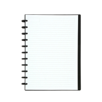 Carnet de notes RINGNOTE PP noir pour bureau, agenda, organisateur de réunions, journal personnalisé avec logo, reliure à disques, cadeau, impression UV 60