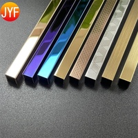 Bandes incrustation en laiton et acier inoxydable, miroir en U, prix d'usine, H4015